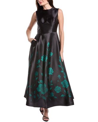 Rene Ruiz Sleeveless Jacquard A-Line Midi Dress