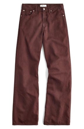 Madewell The Ultimate Wide Leg Airy Denim Jeans in Burnt Cocoa at Nordstrom, Size 28Tall