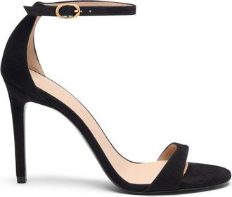 Stuart Weitzman Nudist II Sandal 100 - Dames - Sandalen met hakken - Zwart - 40 EU - Schoenen