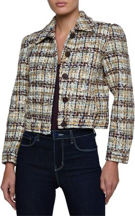 L'agence LAgence Kasey Bracelet Sleeve Wool-Blend Jacket