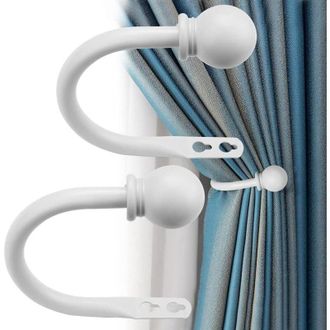 OEM 1 Par De Alzapa&ntilde;os Met&aacute;licos Para Cortinas, Ganchos De Cortina Atornillables, Alzapa&ntilde;os En Forma De U, Alzapa&ntilde;os De Pared Para Cortinas Transparentes,