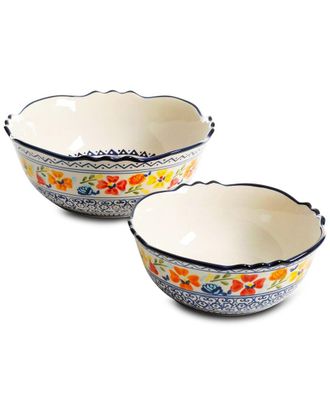 Gibson Home Dnu Gibson Home Luxembourg 2Pc Stoneware Bowl Set