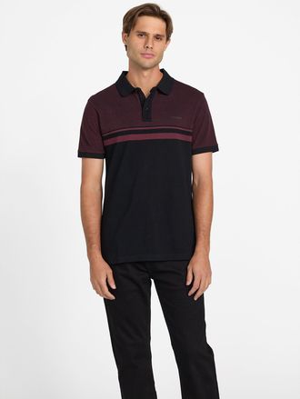 Guess Teo Color-Block Striped Polo