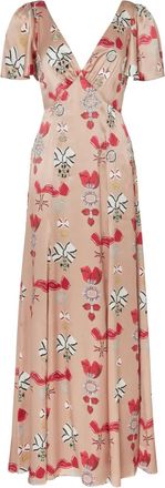Temperley London Abito da sera Reina con decorazione - Rosa