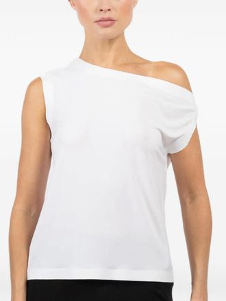 Norma Kamali Top con drappeggio - Bianco