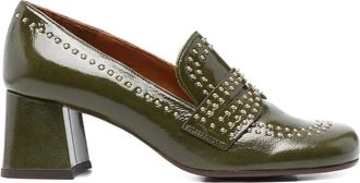 Chie Mihara 60 mm Muleah pumps met blokhak en studs - Groen
