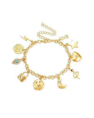 Liv Oliver 18K Multi Charm Bracelet