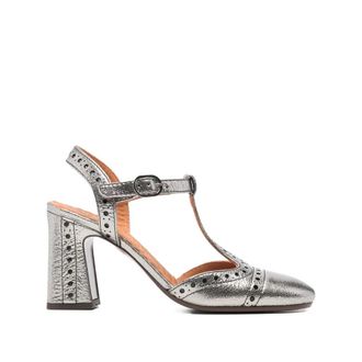 Chie Mihara Schoenen, Dames, Grijs, 41 EU, Leer, Mira T-strap Pumps met hak
