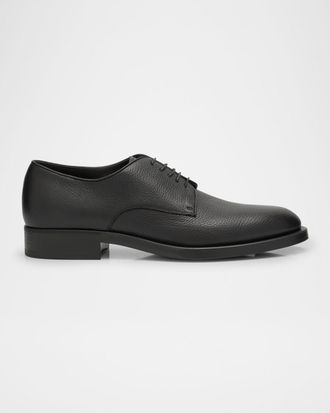 Giorgio Armani Men & apos;s Grained Leather Derby Shoes