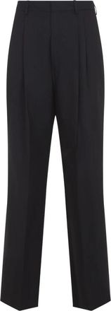 Dries Van Noten Panrom Broek - Heren - Straight fit broeken - Zwart - M - Wol - Broeken
