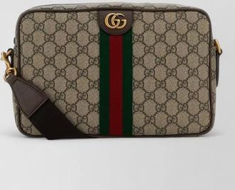 Gucci canvas printed shoulder bag