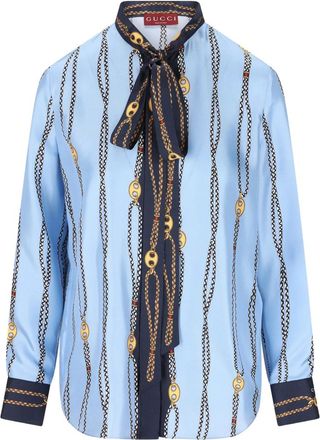 Gucci Chain-print Shirt