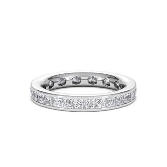 The Diamond Store Mens 2ct H/Si Diamond 18K White Gold Full Band Ring