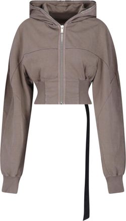 Rick Owens Felpa Zip Cropped