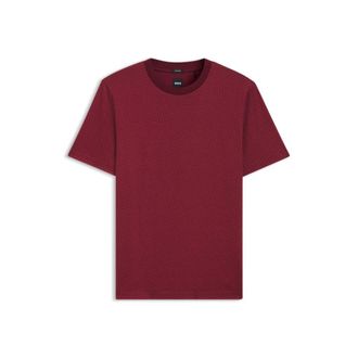 BOSS Mercerized-cotton T-shirt with two-tone monograms