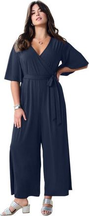 Roaman's Ultrasmooth Jumpsuit in Navy at Nordstrom, Size 24