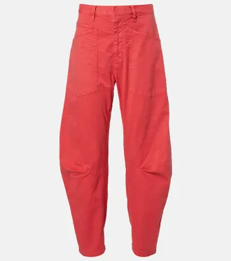 Nili Lotan Shon cotton barrel-leg pants