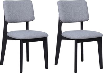 Byliving Esszimmerstuhl »Elsa« (Set) 2 Stk.modern gemütlicher Massiv - Holzstuhl mit hochwertigem Webstoffpolster