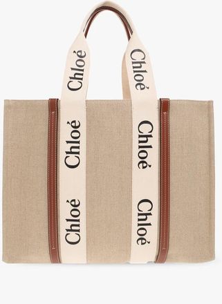 Chlo&eacute; Woody Large shopper tas - Dames - Schoudertassen - Beige - ONE Size - Tassen