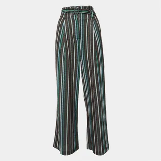 Suoli Multicolor Lurex Knit Belted Trousers