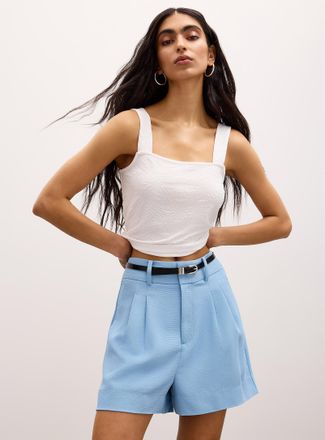 Icone Womens Pleated piqu&eacute; short