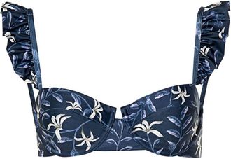 Agua Bendita Kiwi Café bikini top - women - Elastane/Recycled Polyester - L - Blue