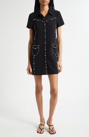 Cinq &agrave; Sept Florencia Studded Minidress in Black at Nordstrom Rack, Size 2