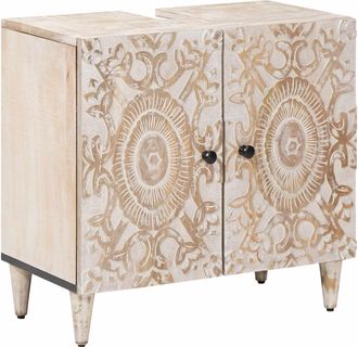 vidaXL Mueble De Lavabo Para Ba&ntilde;o Con Almacenamiento 62 X 33 X 58 Cm Vidaxl