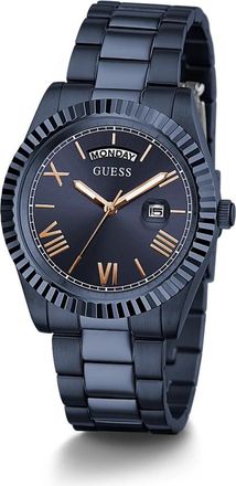 Guess Roestvrijstalen Blauw Horloge - Heren - Horloges - Blauw - ONE Size - Accessoires
