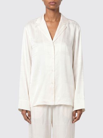 Toteme Camicia pigiama in seta con stampa monogram e fit relaxed