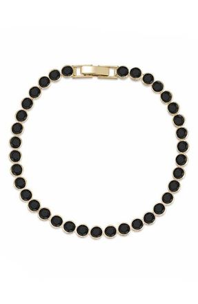 Ettika Cubic Zirconia Tennis Necklace in Black at Nordstrom