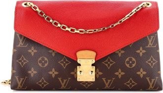 Louis Vuitton Red Monogram Canvas & Calfskin Pallas Chain (Authentic Pre- Loved)