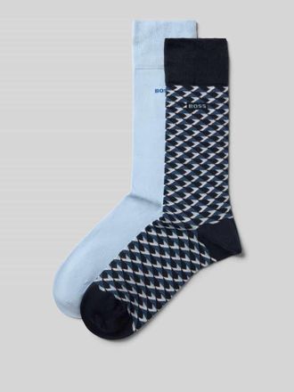 HUGO BOSS Socken aus Baumwoll-Mix im 2er-Pack in Eisblau, Gr&ouml;&szlig;e 39-42
