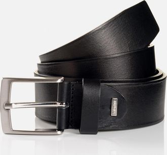 Monti Lederg&uuml;rtel MONTI TUSTON, Herren, Gr. 11,5, schwarz, Rindsleder, G&uuml;rtel Lederg&uuml;rtel, elegant, langlebig, gl&auml;nzend