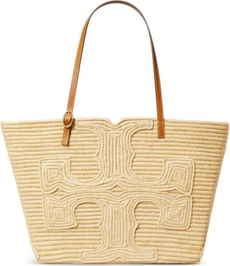 Tory Burch Natural Ella Large Tote