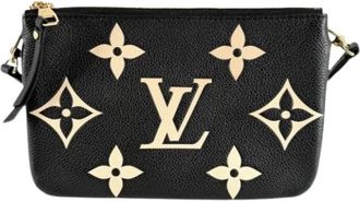 Louis Vuitton Pre-owned Monogram Empreinte Pochette Shoulder Bag - Dames - Vintage Schoudertas - Zwart - ONE Size - Leer - Vintage