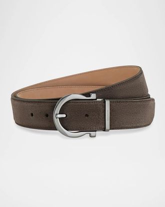 Ferragamo Men & apos;s Gancio-Buckle Reversible Leather Belt