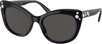 Swarovski SK6020 100187 Womens Sunglasses Black Size 55