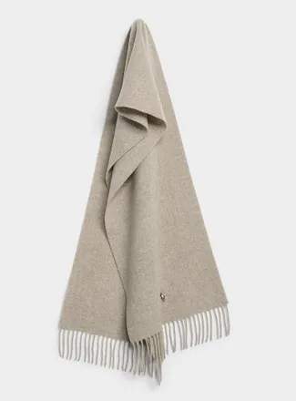 Polo Ralph Lauren Mens Small embroidered logo pure wool scarf