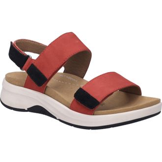 Josef Seibel Womens Women Sandal Estelle 04 in red Leather - Size EU 38
