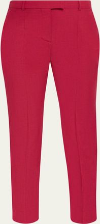 Alexander McQueen Certified Wool Mohair Slim-Leg Ankle Trousers