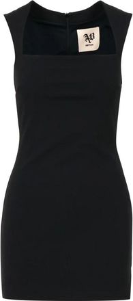 Aniye By Korte Jurk met Vierkante Hals - Dames - Korte kleedjes - Zwart - L - Kleedjes