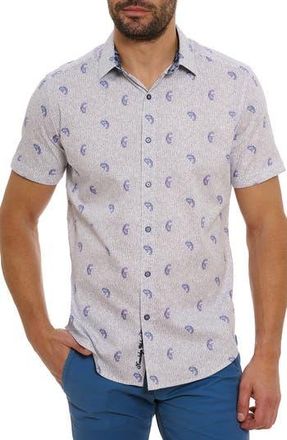 Robert Graham Belmond Short Sleeve Shirt in White at Nordstrom Rack, Size Xxx-Large