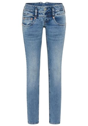 Herrlicher Slim-fit-Jeans HERRLICHER Pitch Slim Denim, Damen, Gr. 26, L&auml;nge 32, after rain, Denim/Jeans, Obermaterial: 78% Baumwolle, 19% Polyester, 3% Elasthan,