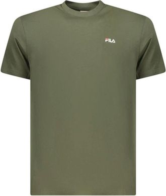 Fila Tops, Heren, Groen, L, Katoen, Laas Regular Fit T-shirt met korte mouwen