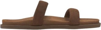 INUIKII Slaps Sandalen - Dames - Sandalen - Bruin - 38 EU - Leer - Schoenen