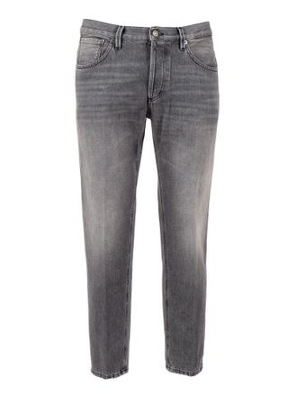 Dondup Faded Grey Brighton Curved Jeans