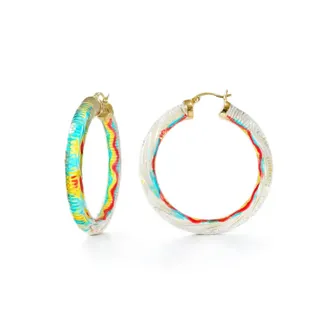 Gold & Honey Womens Ombre Painted Instyle Lucite Hoop Earrings In Multi Color