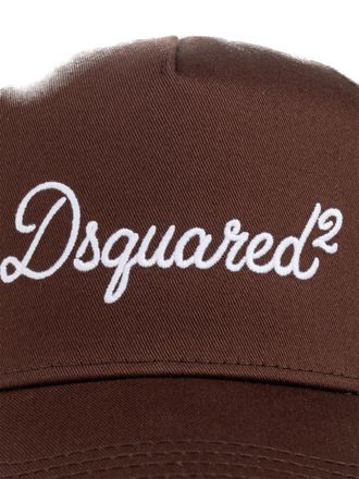 Dsquared2 BCM097605C000015080 Embroidered Logo Baseball Cap - Brown