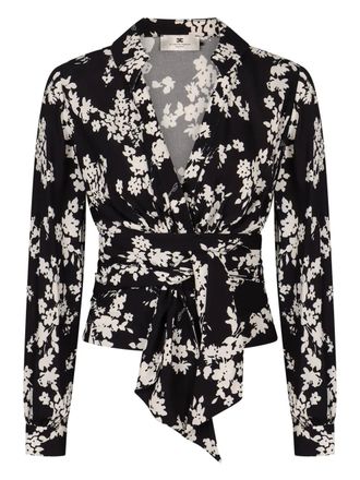 Elisabetta Franchi floral-print blouse - Black
